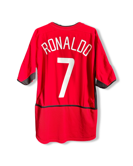 Manchester United 2002-04 Long Sleeve Home Shirt (M) Ronaldo #7