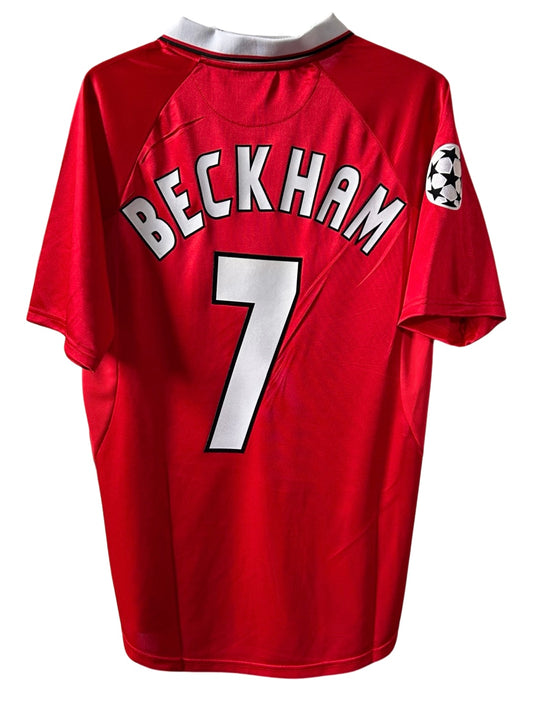 Manchester United 1998-99 Home Shirt, #7 David Beckham (Champions League)