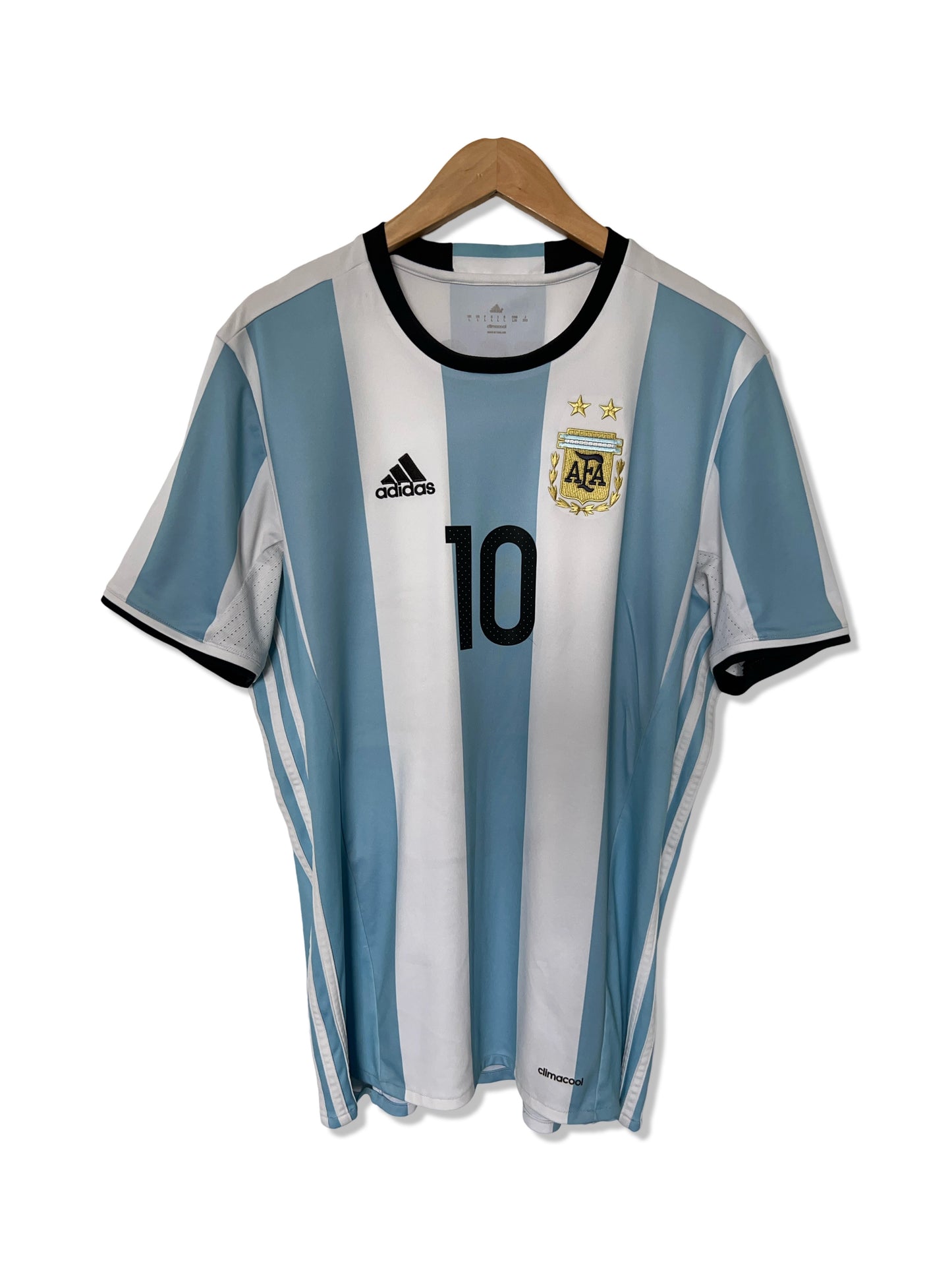 Argentina National Team 2016 Home Shirt, #10 Lionel Messi - L