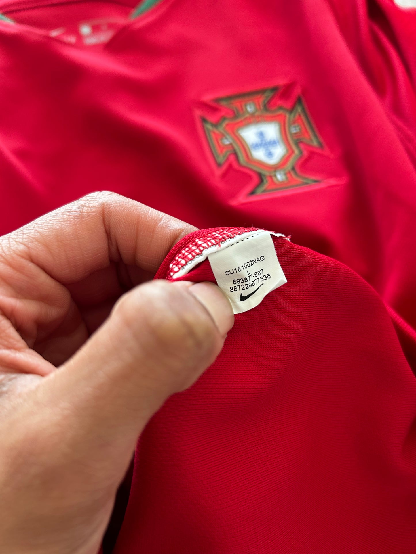 Portugal Mens National Football Team 2018 Home Shirt, #7 Cristiano Ronaldo - L