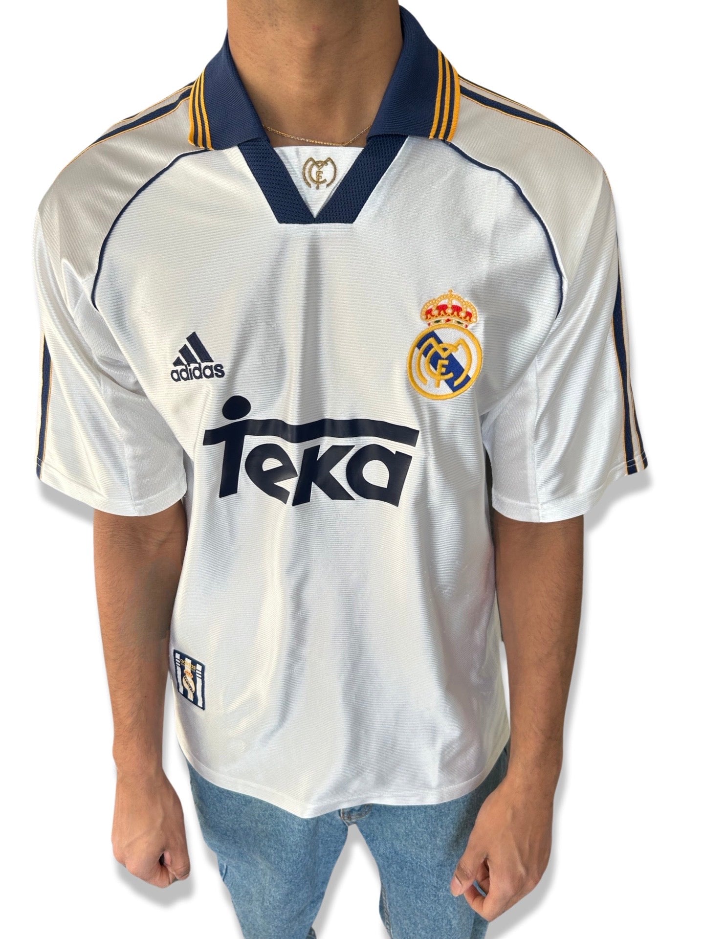 Real Madrid CF 1998-2000 Home Shirt, #7 Raul - L