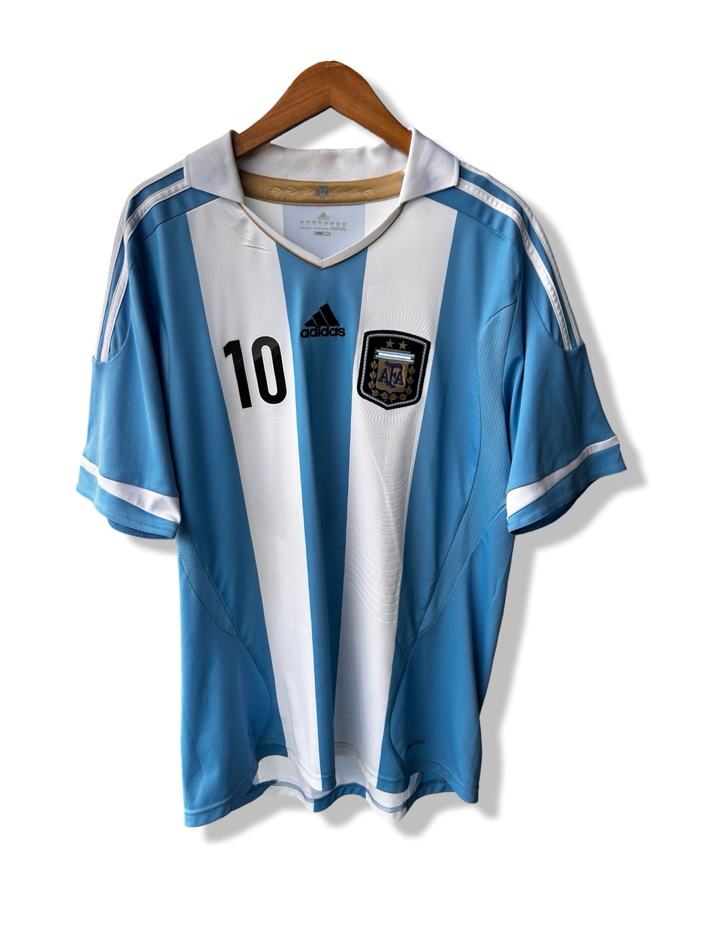 Argentina National Football Team 2012 Home Shirt, #10 Lionel Messi - L