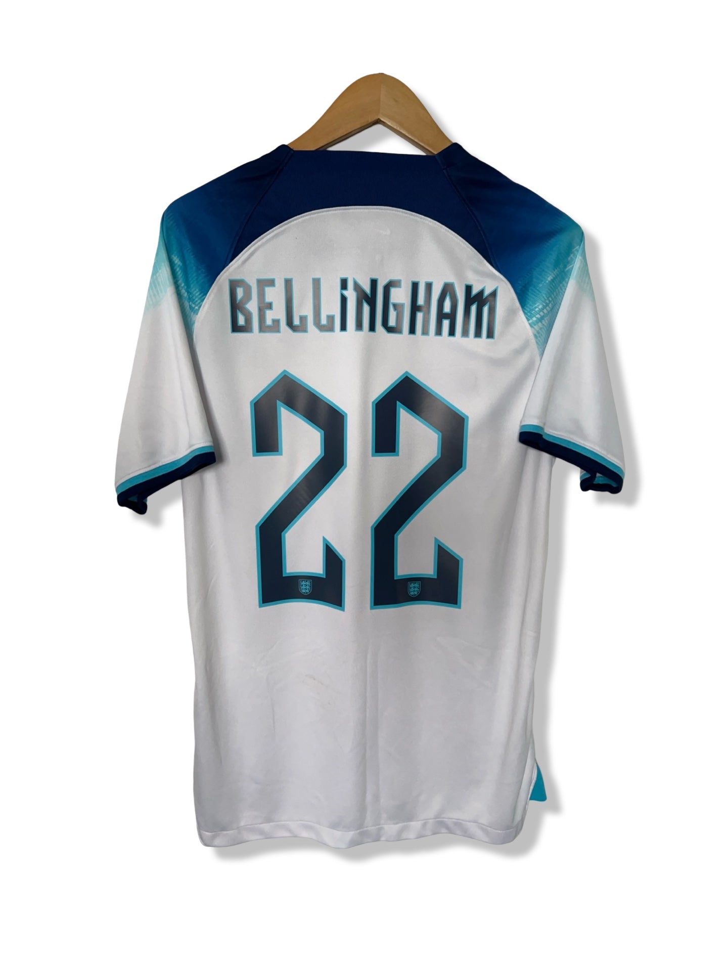 England National Team 2022 Home Shirt, #22 Jude Bellingham - M