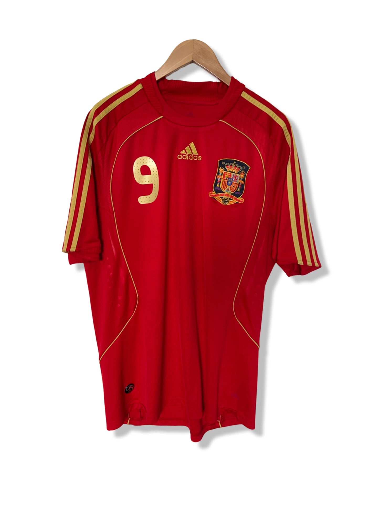 Spain National Team 2008 Home Shirt, #9 Fernando Torres - L