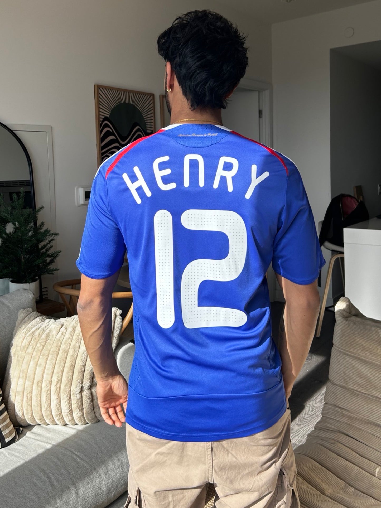 France National Team 2007-08 Home Shirt, #12 Thierry Henry - S