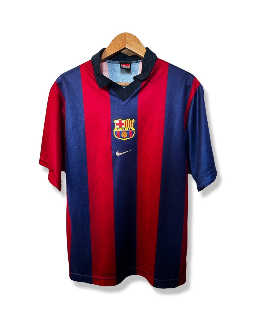 FC Barcelona 2001-02 Home Shirt, #10 Rivaldo - M