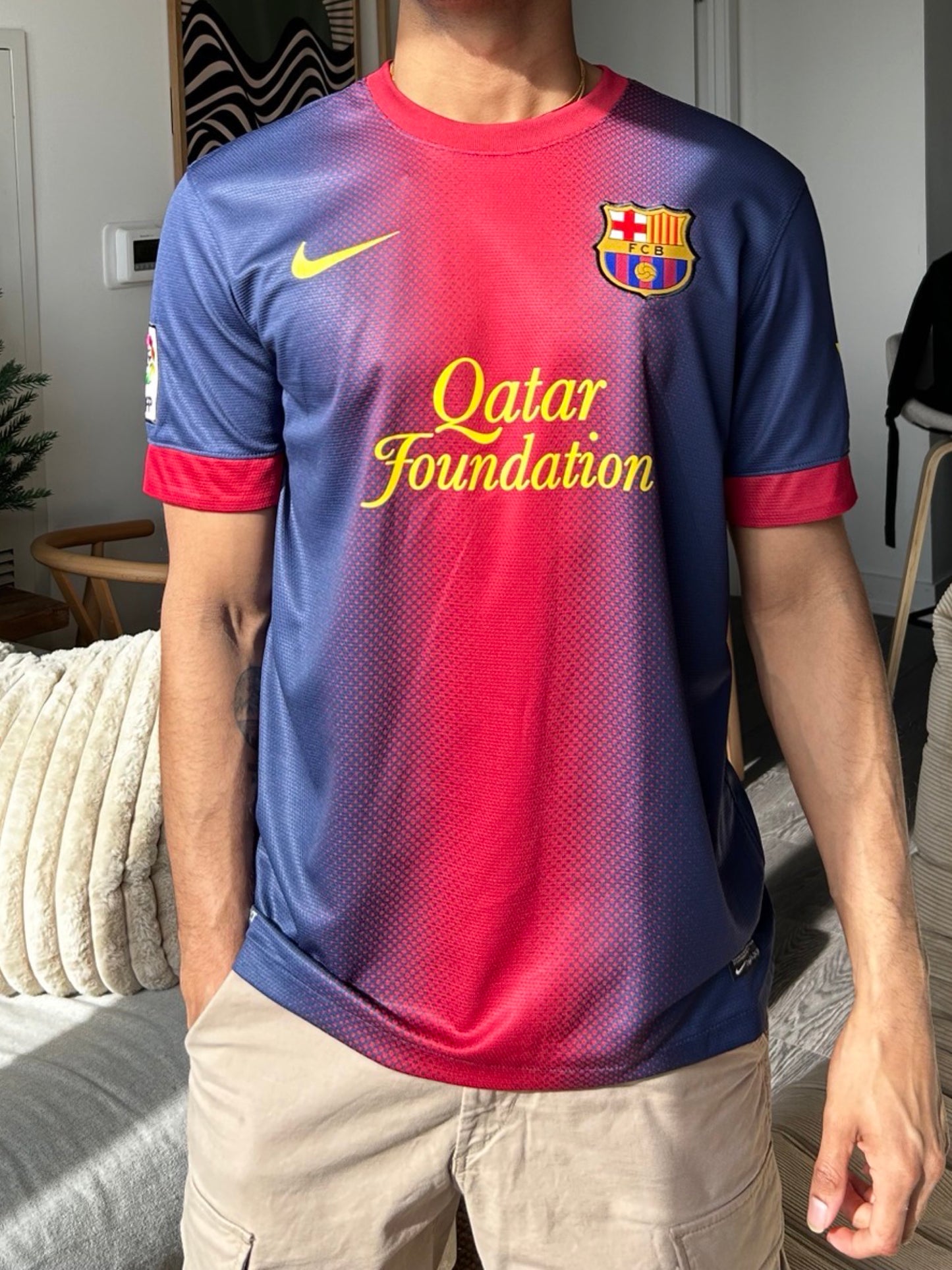 FC Barcelona 2012-13 Home Shirt, #8 Andres Iniesta - M