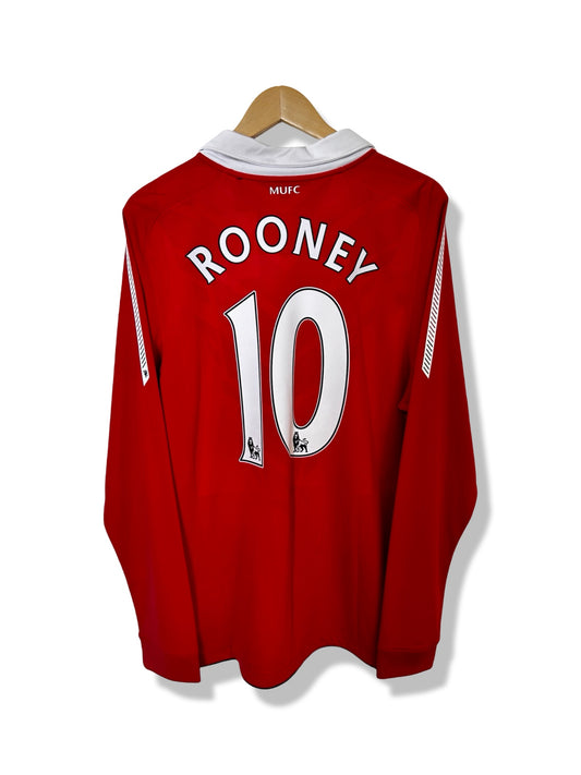 Manchester United 2010-11 Home Shirt, #10 Wayne Rooney (LS) - L