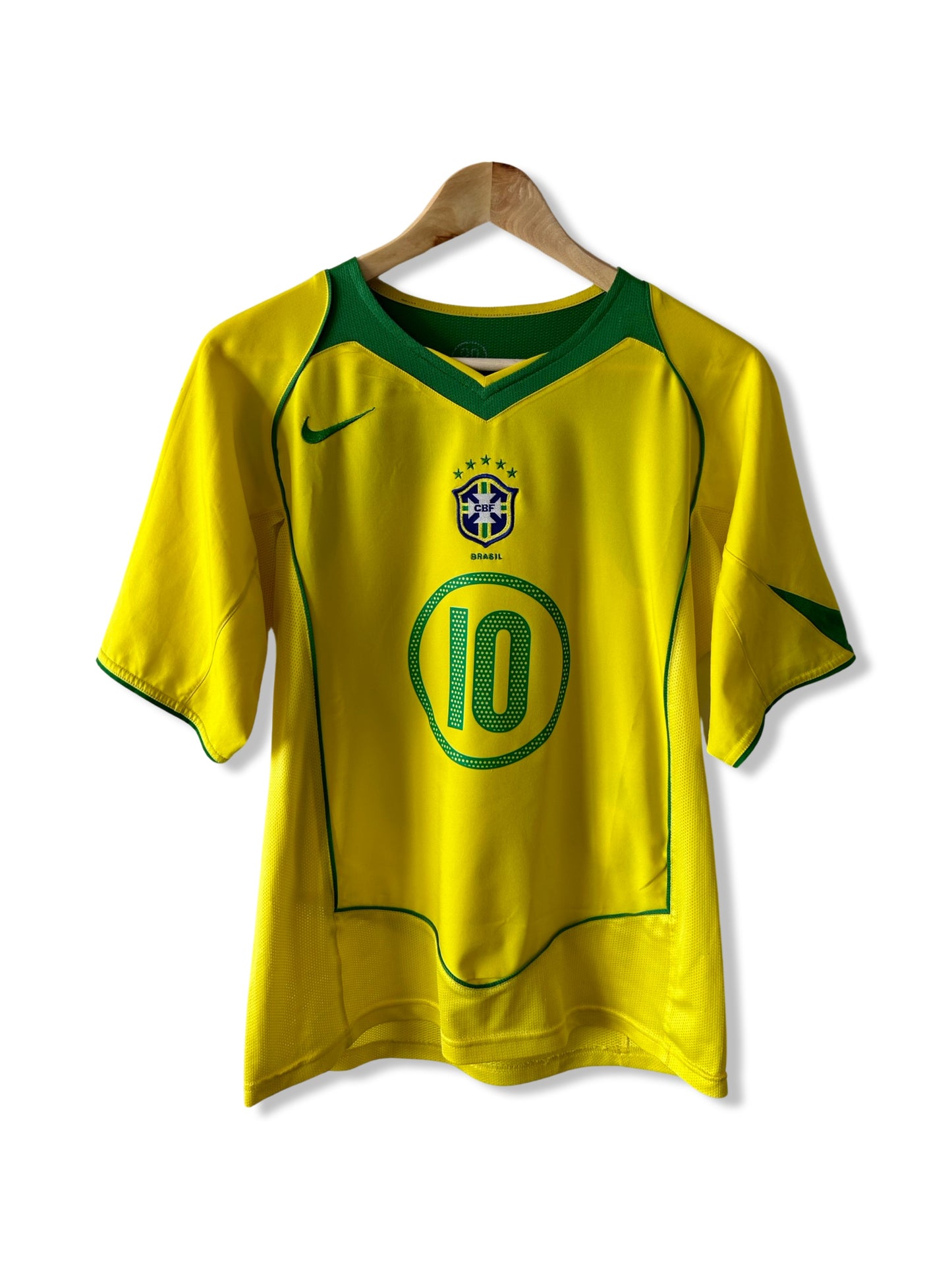 Brazil Seleção 2005 Home Shirt, #10 Ronaldinho - S