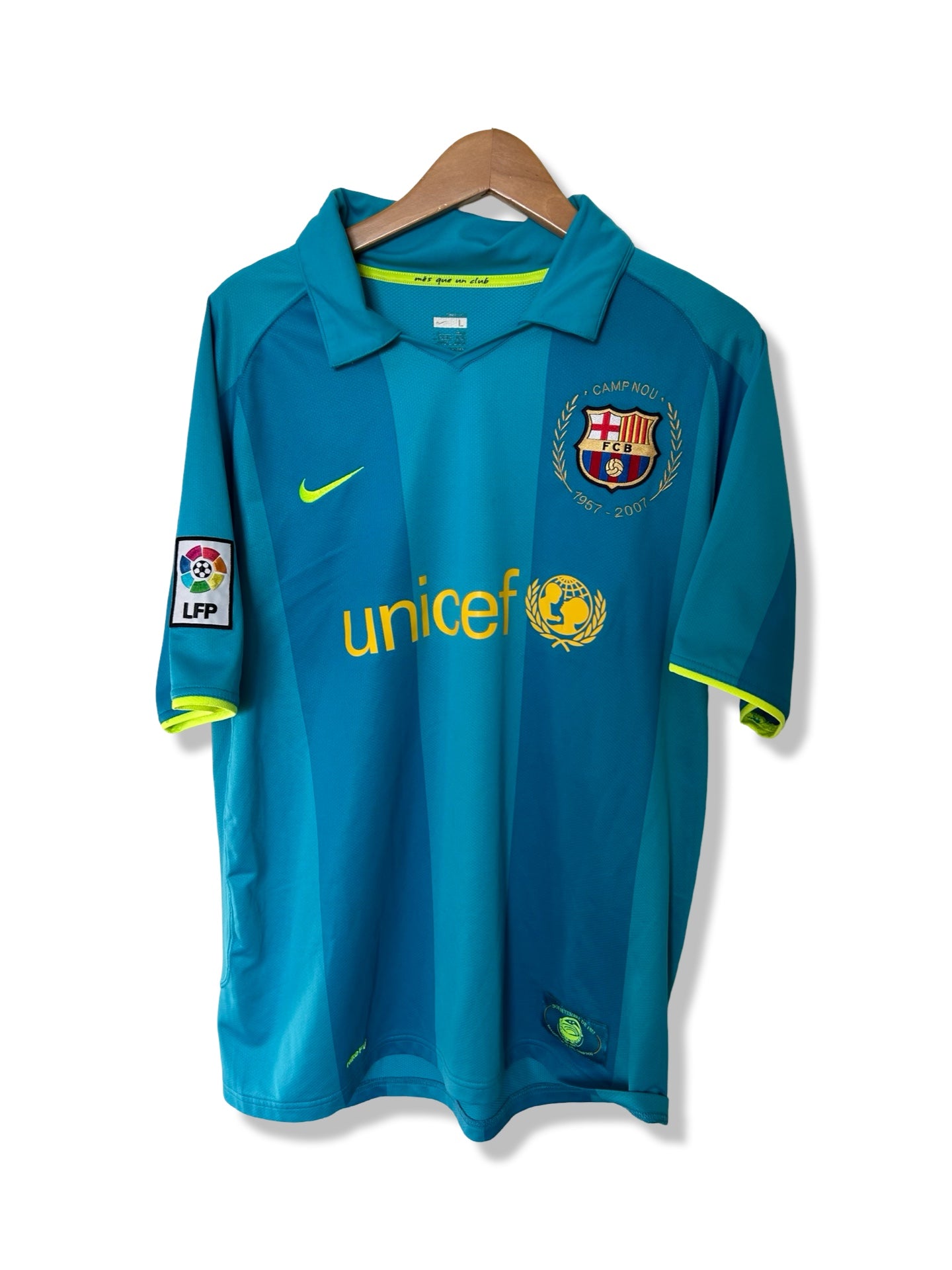 FC Barcelona 2007-08 Away Shirt, #19 Leo Messi - L