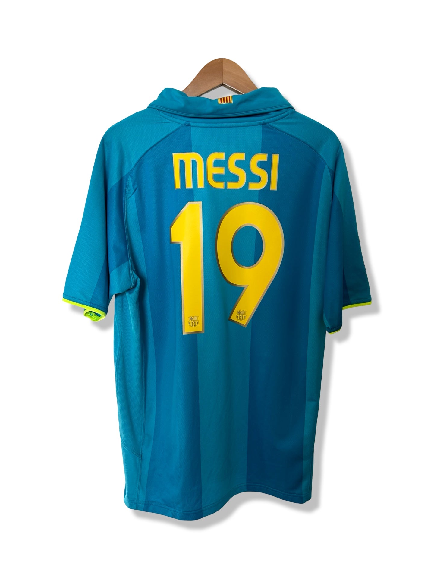 FC Barcelona 2007-08 Away Shirt, #19 Leo Messi - L