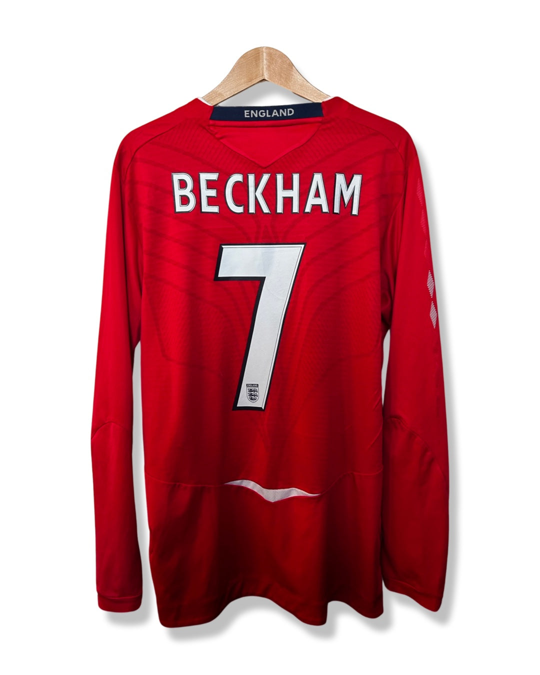 England National Football Team 2008-09 Away Shirt, #7 David Beckham - L