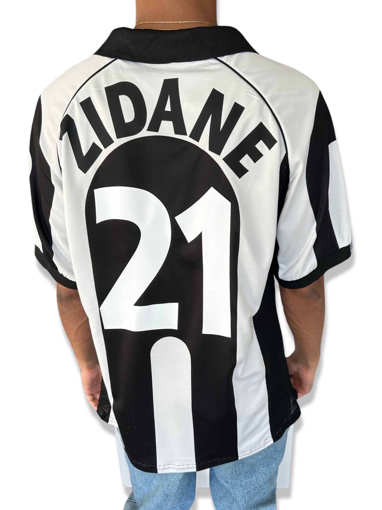 Juventus FC 1997-98 Centurian Home Shirt, #21 Zinedine Zidane - M