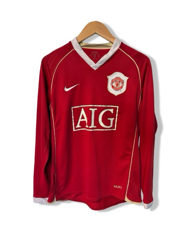 Manchester United 2006-07 Home #7, Cristiano Ronaldo (LS) - Youth XL/Adult S