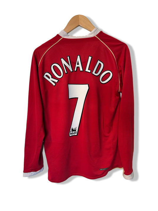 Manchester United 2006-07 Home #7, Cristiano Ronaldo (LS) - Youth XL/Adult S