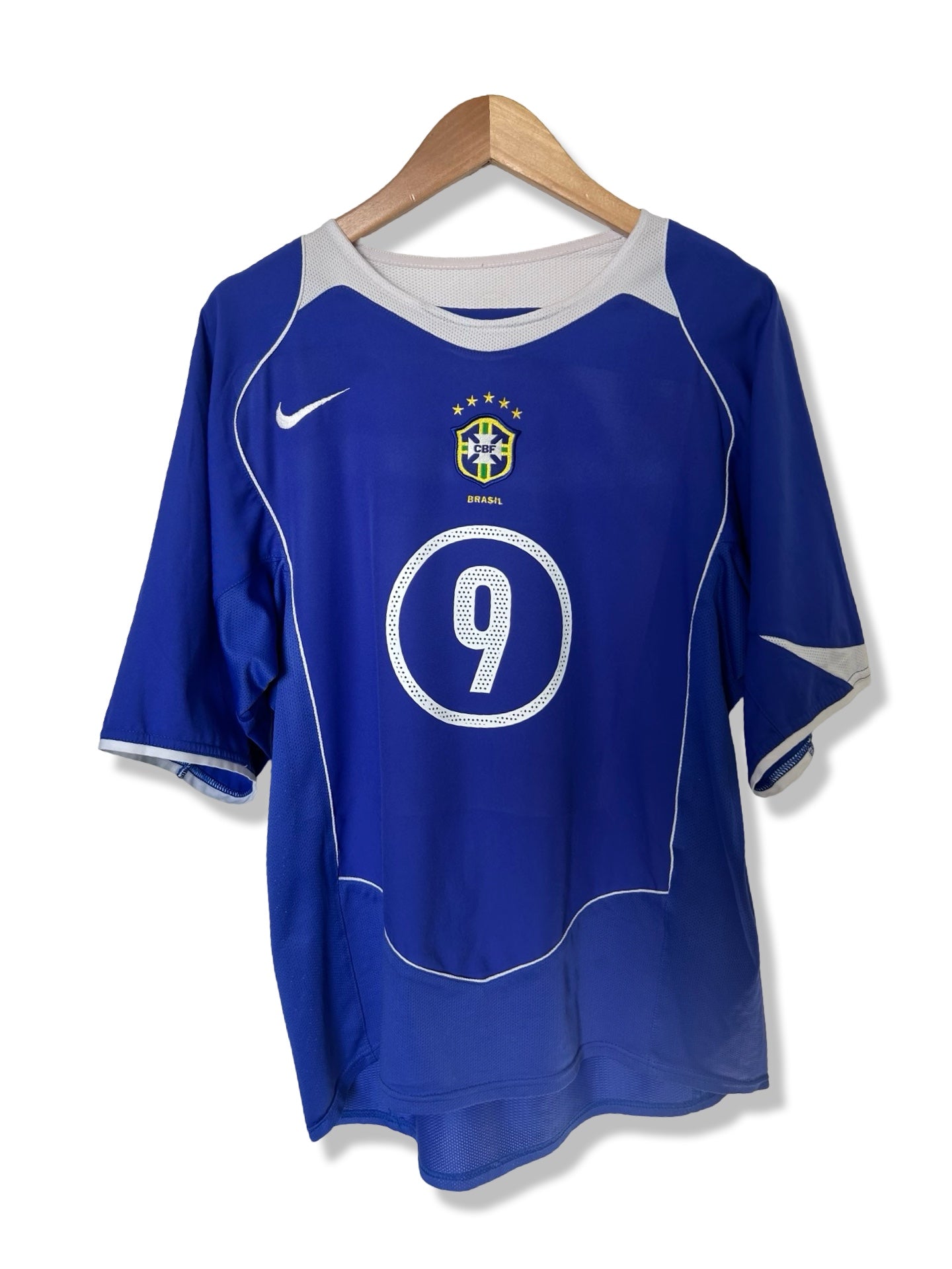 Brazil National Team 2004-05 Away Shirt, #9 Ronaldo - L